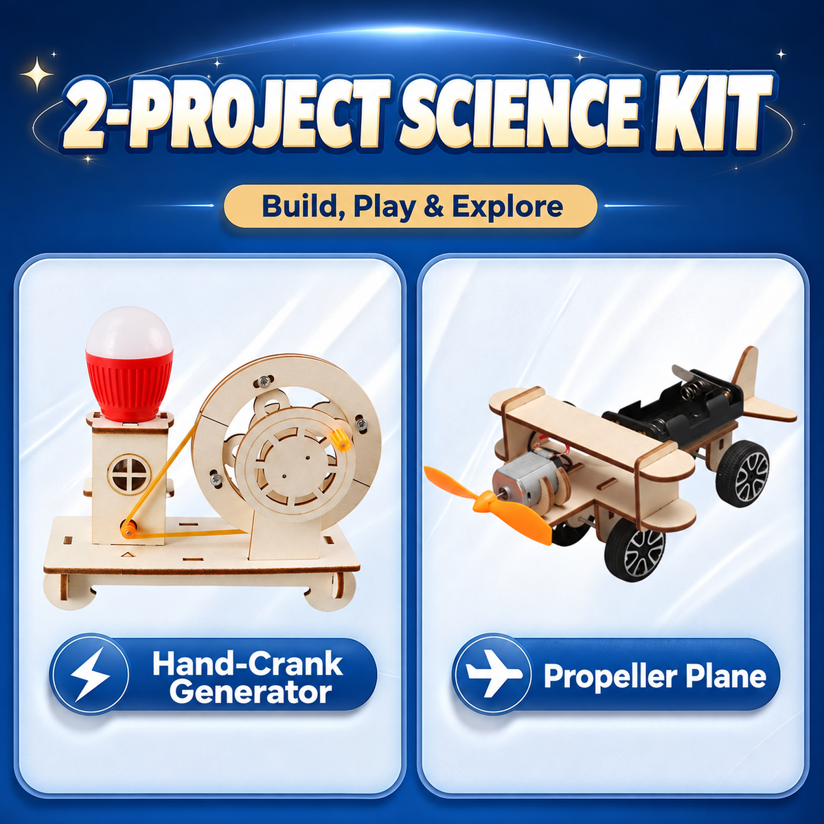 2-Project DIY STEM Science Kit for Kids project contents