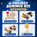 4-Project DIY STEM Science Kit for Kids project contents