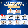 10-Project Electricity STEM Science Kit for Kids project contents