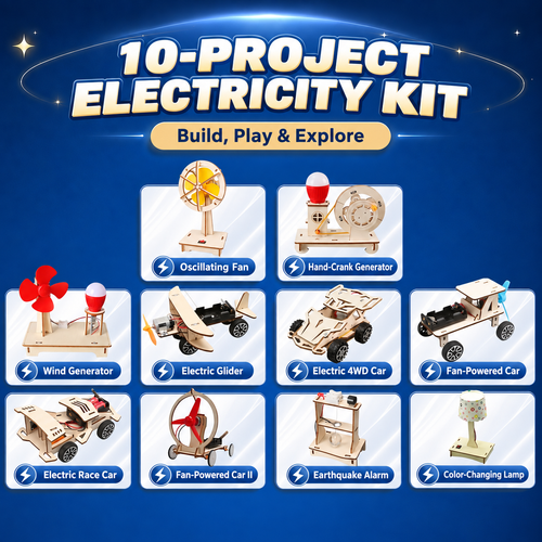 10-Project Electricity STEM Science Kit for Kids project contents