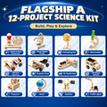 Flagship A 12-Project STEM Science Kit for Kids project contents