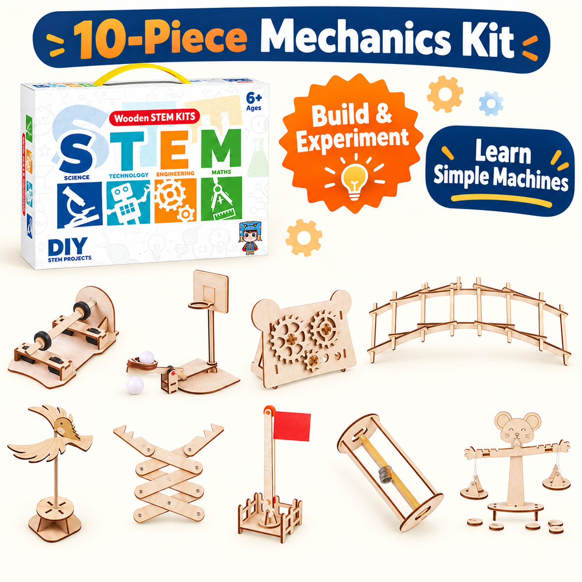 10-Piece Mechanics Kit DIY STEM kit product photo