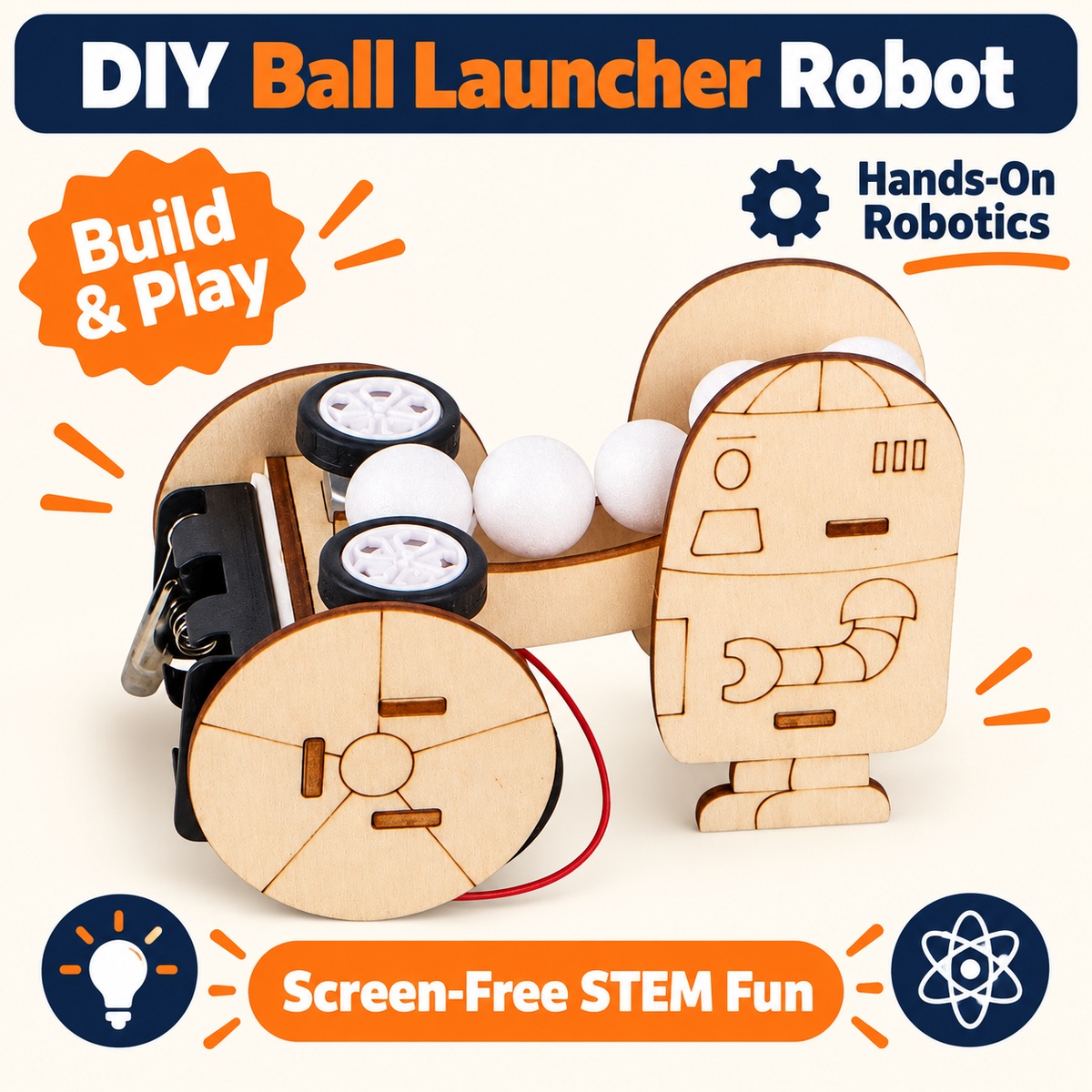 Ball Launcher Robot DIY STEM kit product photo