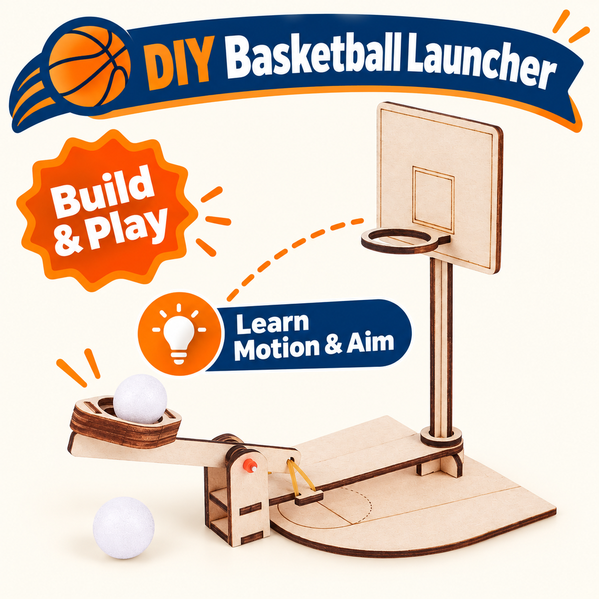 Basketball Launcher DIY STEM kit product photo