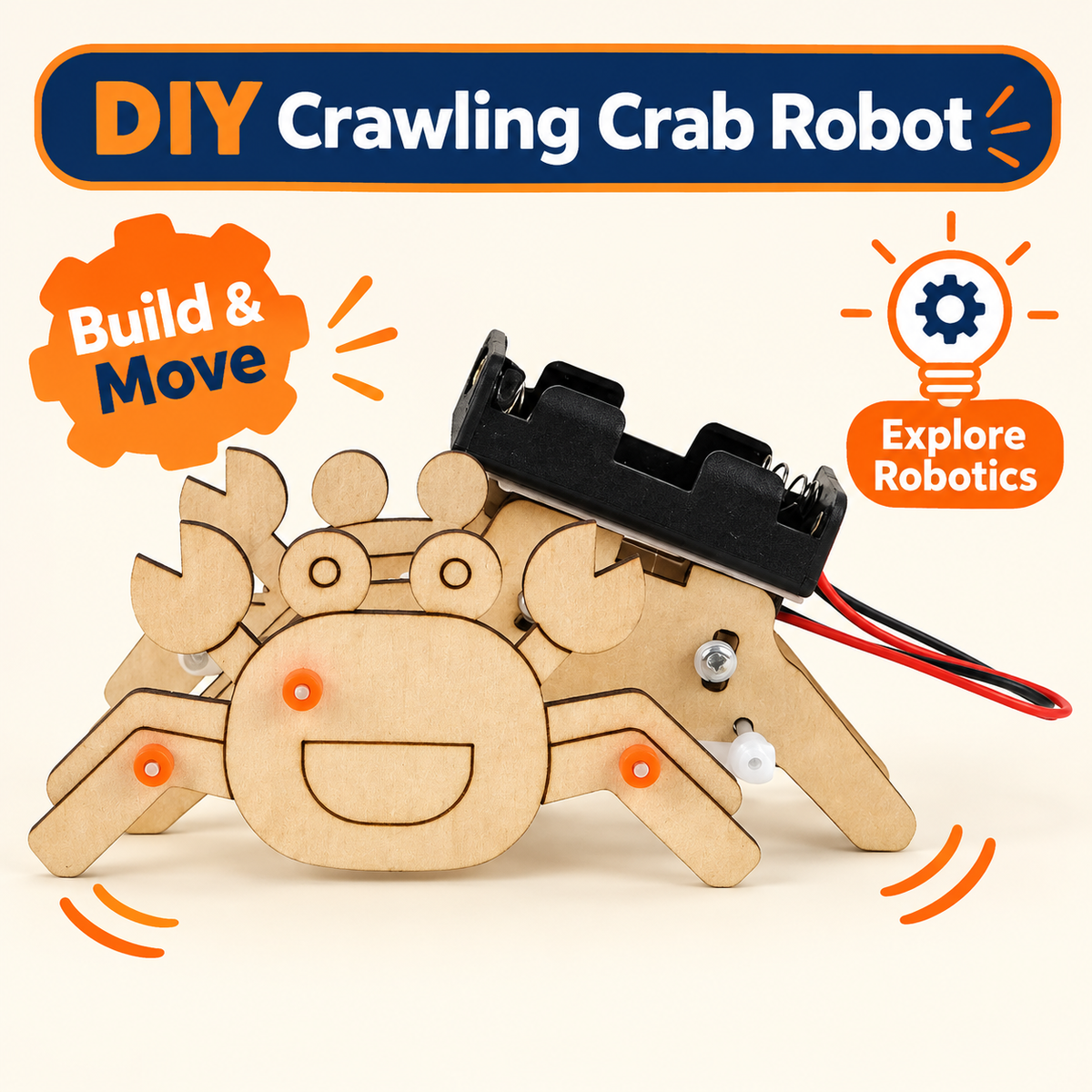 Crawling Crab Robot DIY STEM kit product photo