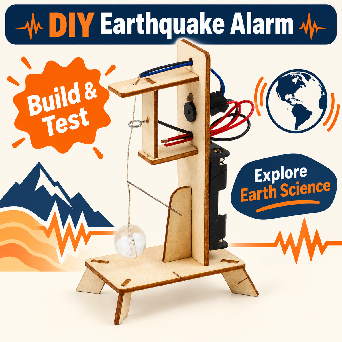 Earthquake Alarm DIY STEM kit product photo
