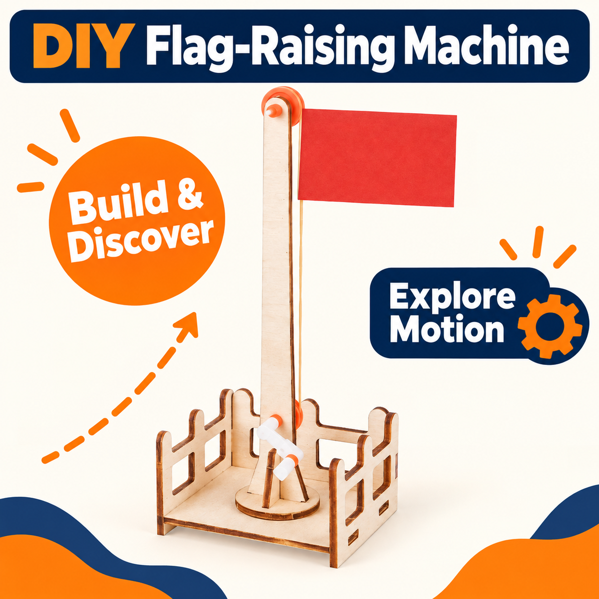 Flag-Raising Machine DIY STEM kit product photo