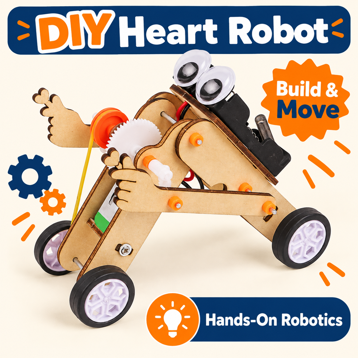 Heart Robot DIY STEM kit product photo