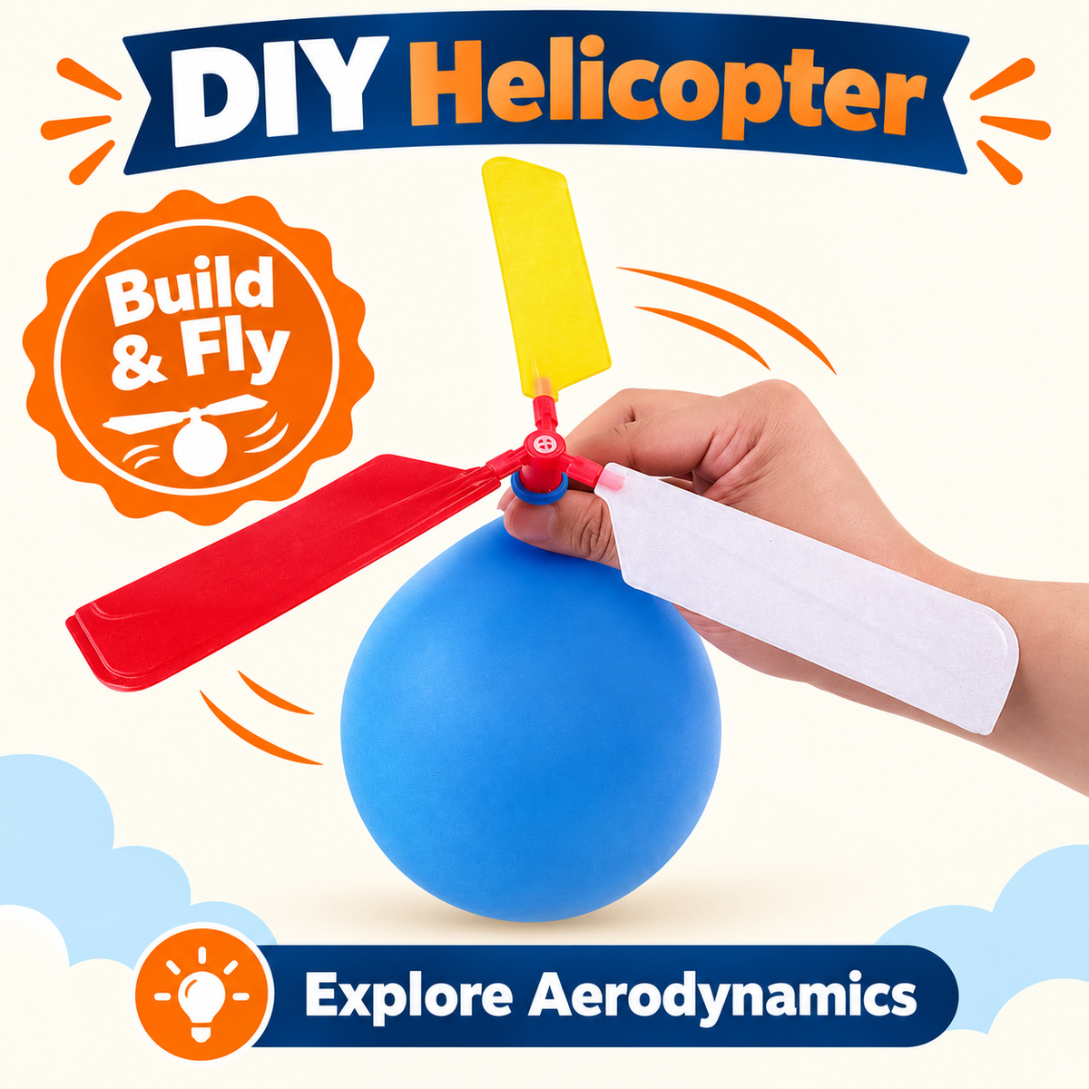 Helicopter DIY STEM kit product photo