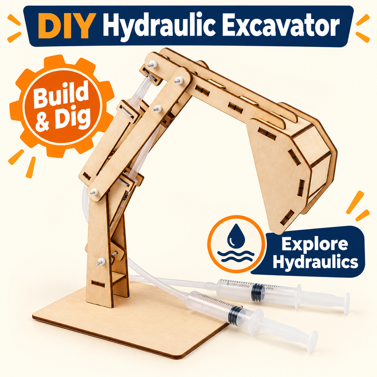 Hydraulic Excavator DIY STEM kit product photo