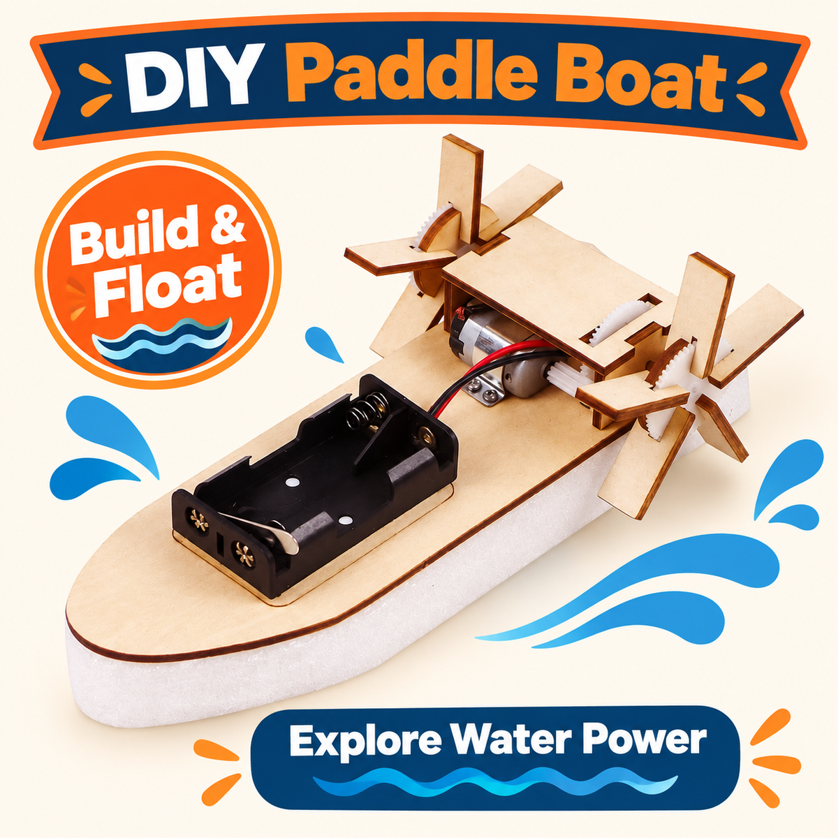 Paddle Boat DIY STEM kit product photo