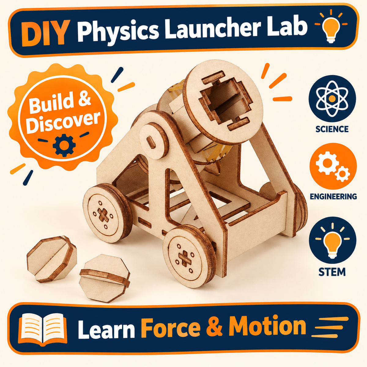 Physics Launcher Lab DIY STEM kit product photo