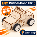 Rubber-Band Car DIY STEM kit product photo