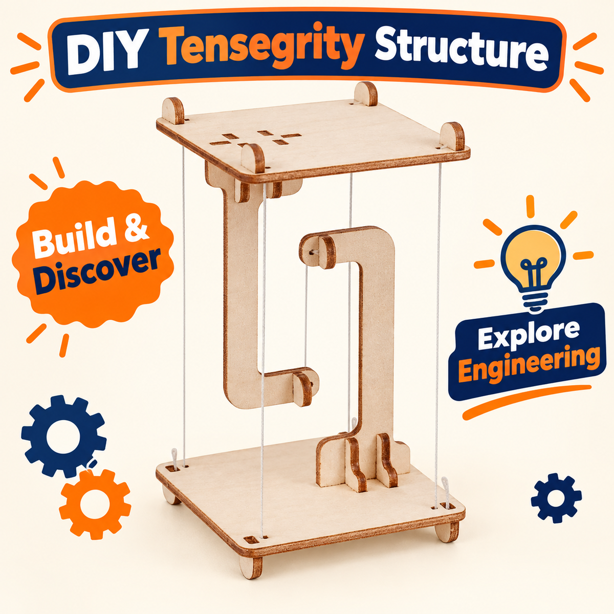 Tensegrity Structure DIY STEM kit product photo