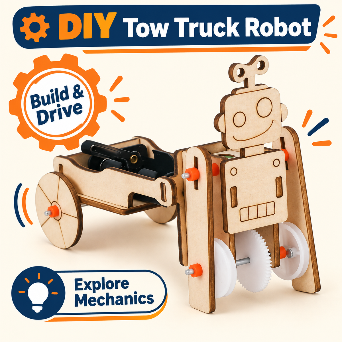 Tow Truck Robot DIY STEM kit product photo
