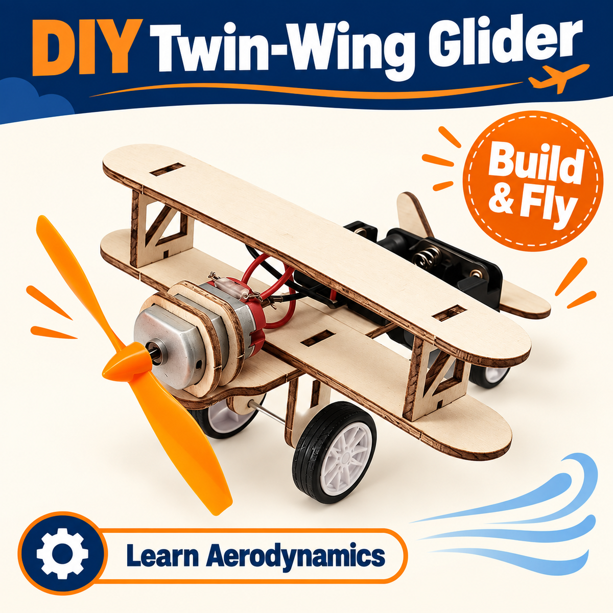 Twin-Wing Glider DIY STEM kit product photo