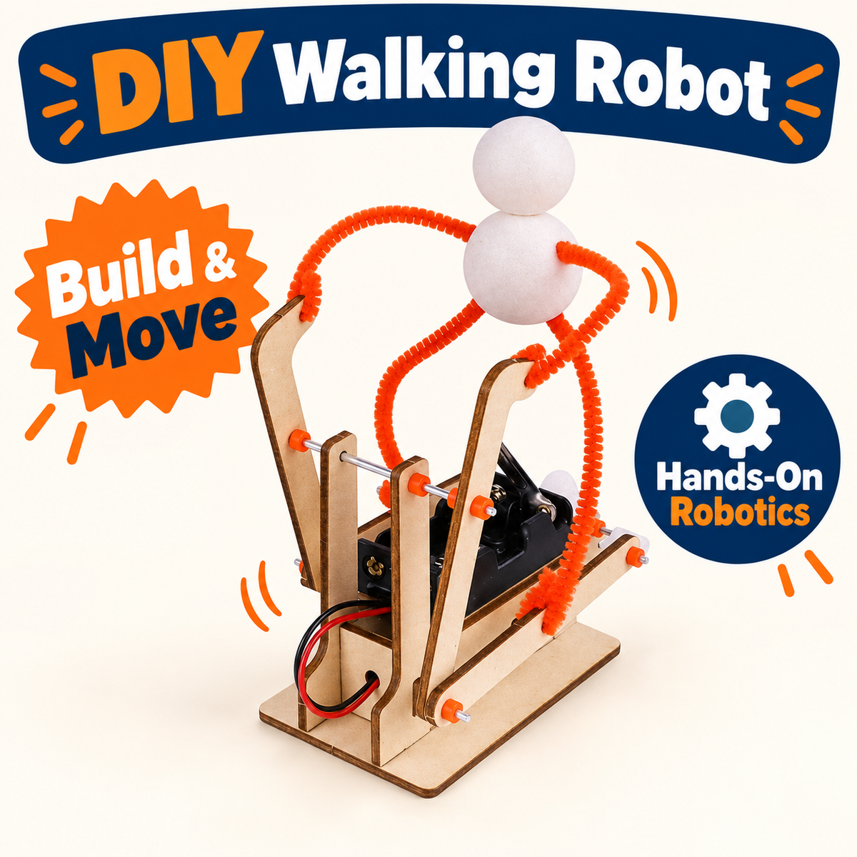 Walking Robot DIY STEM kit product photo
