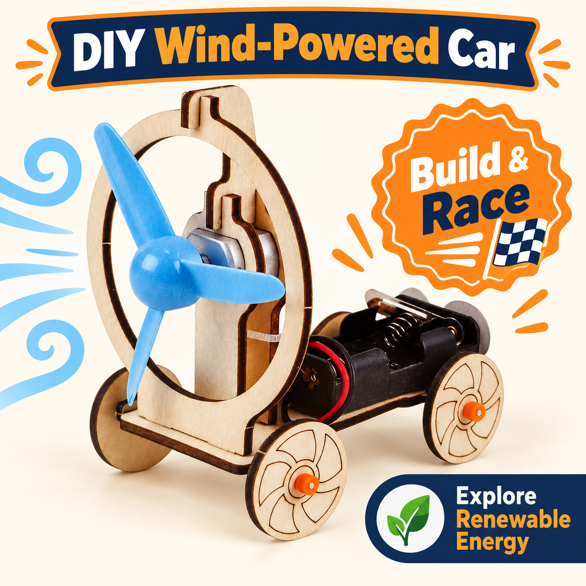 Wind-Powered Car DIY STEM kit product photo